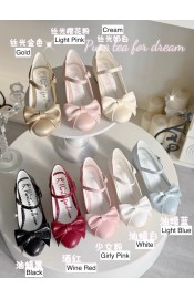 Pure Tea For Dream Angel Love Knot Medium Heel Shoes(Pre-Order/8 Colours/Full Payment Without Shipping)